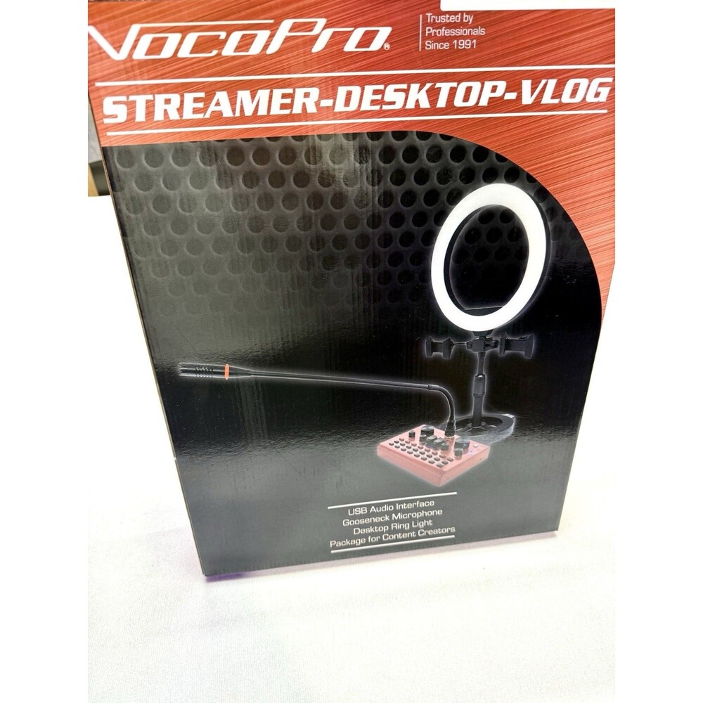 VocoPro Portable Studio USB Audio Interface with Microphone for Recording